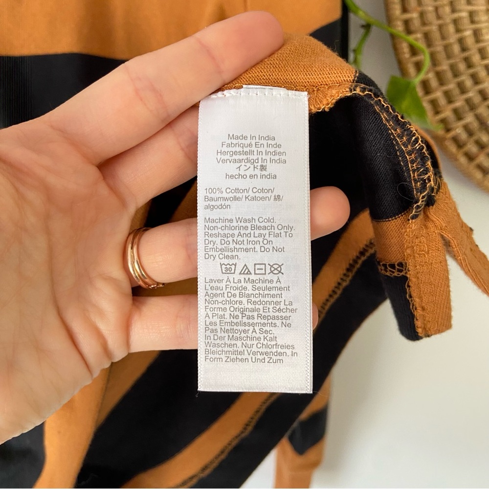 J. Crew Black and Tan Striped Rugby Top - Picture 9 of 11